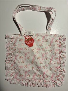 The World Of Strawberry Shortcake Pink Medium Tote Bag New